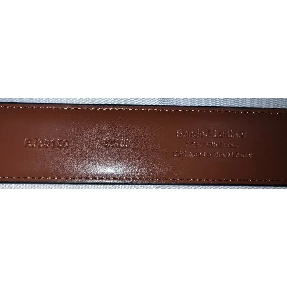 NWOT Stafford Black Leather Dress Belt 40